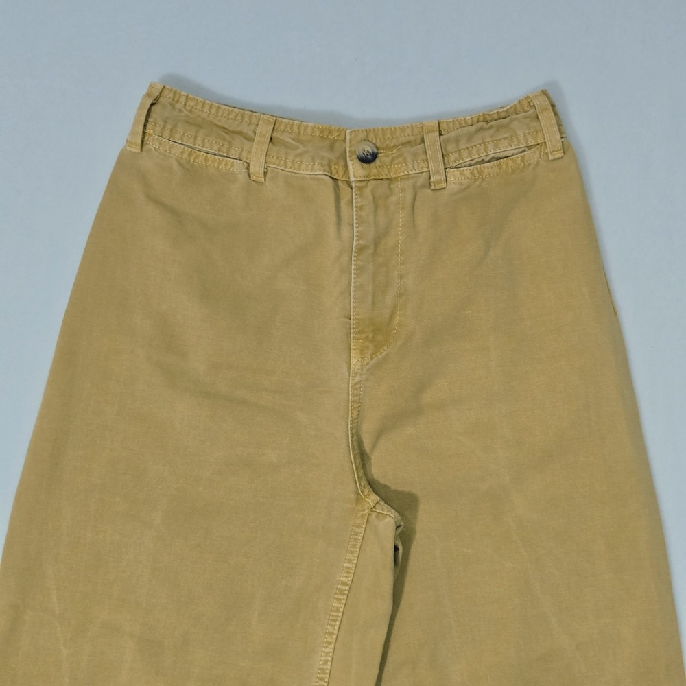 We The Free People Wide Leg Pants Womens High Rise Cropped Khaki Pumpkin Size 24 - Picture 2 of 8